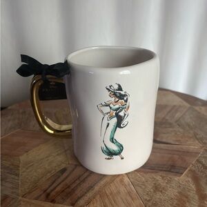 RAE DUNN X DISNEY Jasmin Aladdin Starry Night Mug with Gold Handle